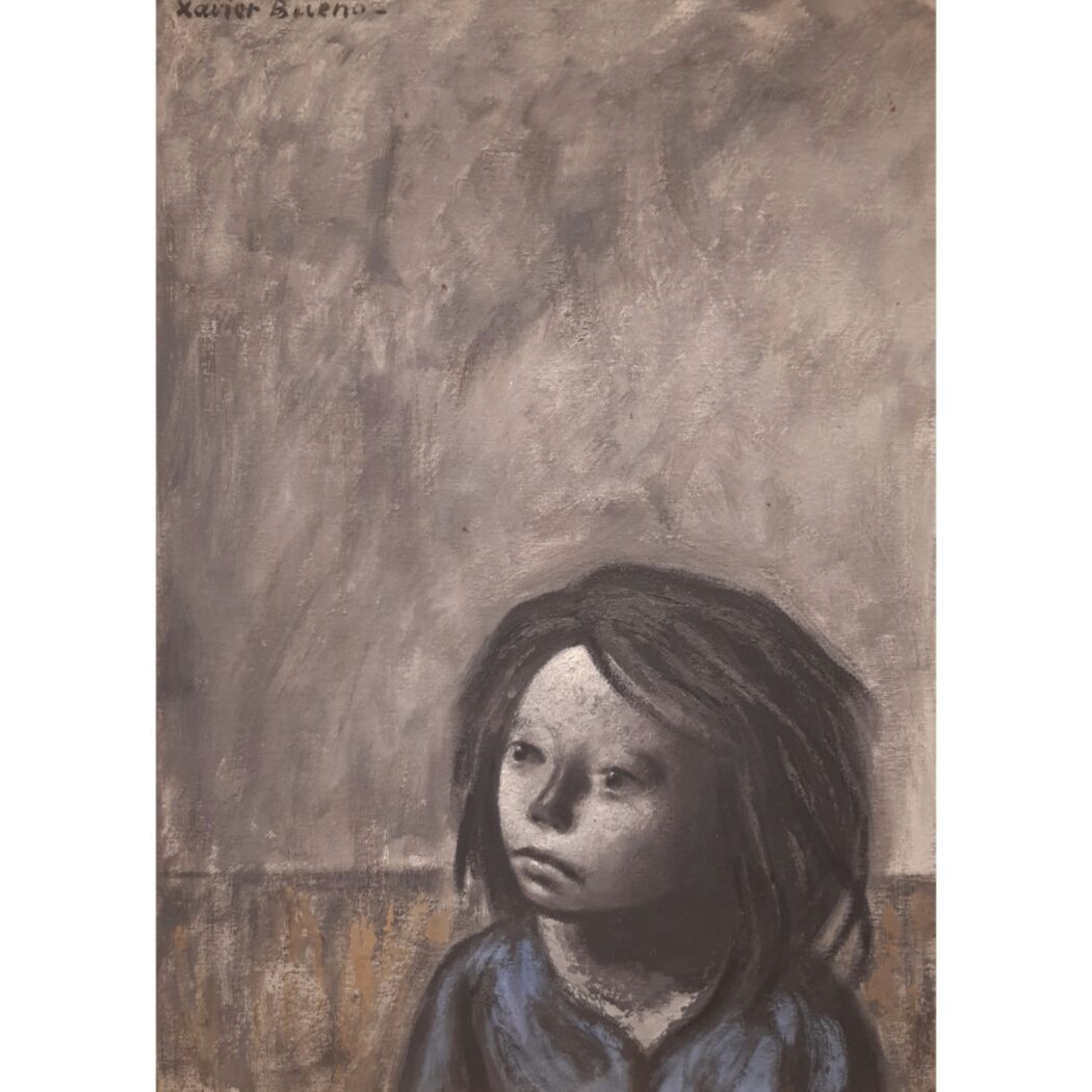 l'opera di Xavier Bueno "Fanciullo" è contenuta nel portfolio della galleria 89100 di Laveno Mombello